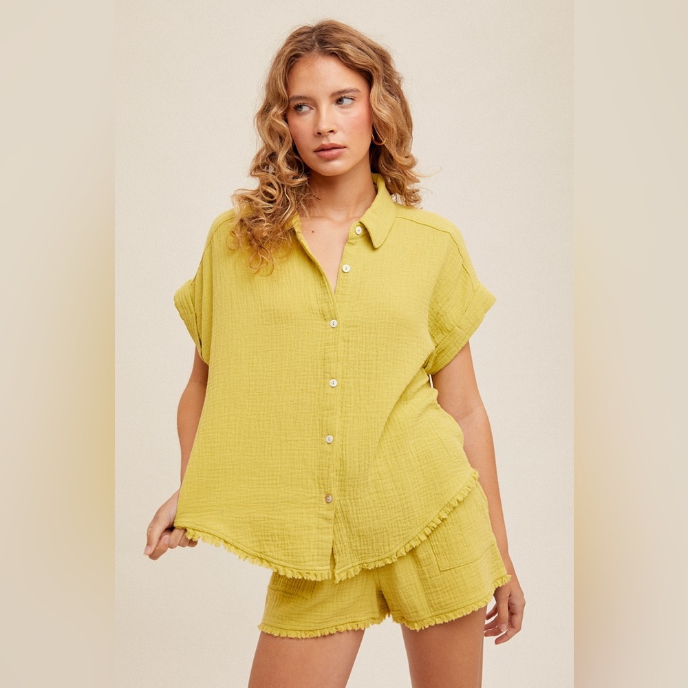 Hem & Thread Kiwi Button Down Shirt